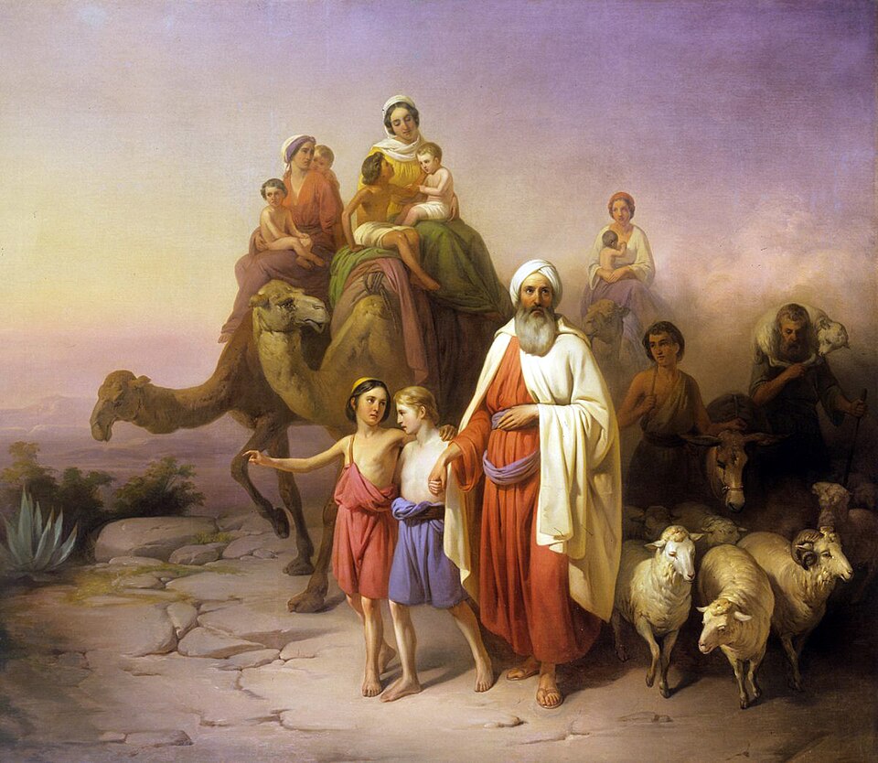 Jozsef Molnar's 1850 painting of Abraham's caravan journeying from Ur to Canaan