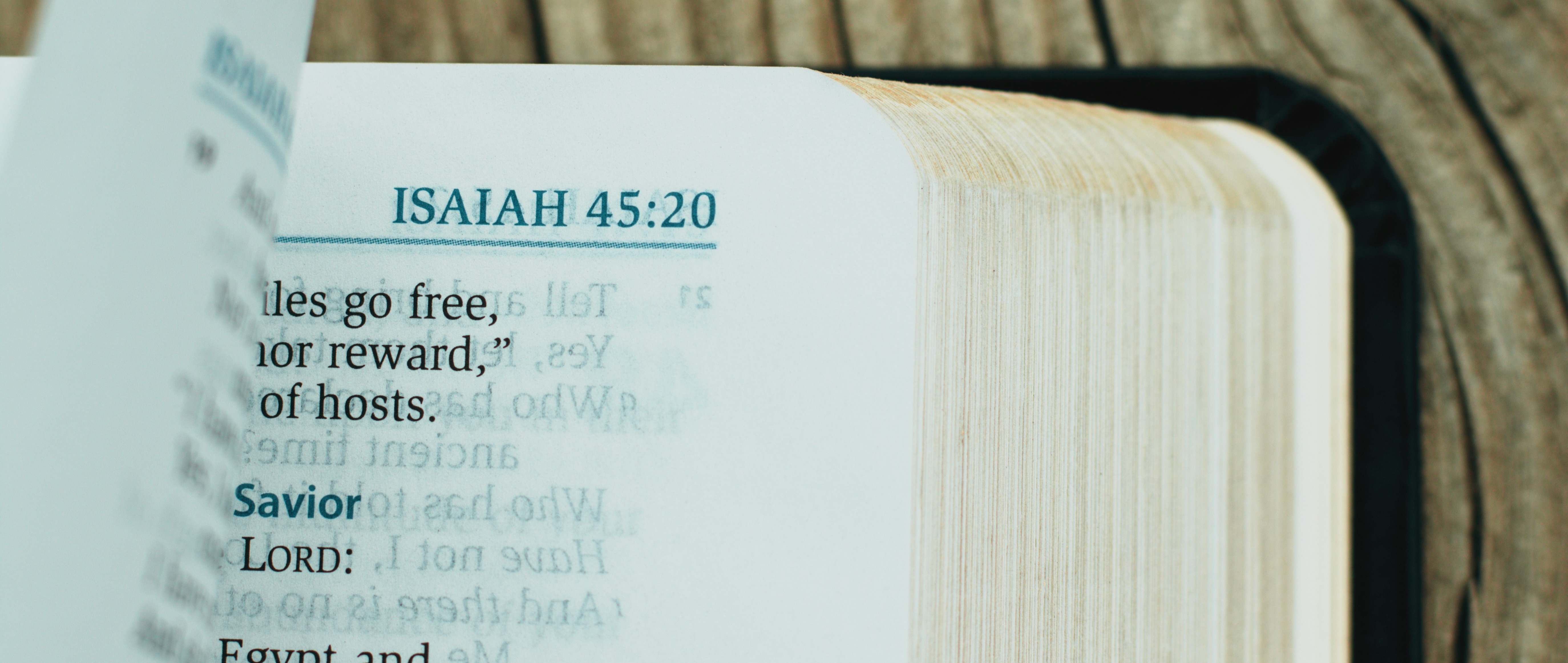 Bible Open to Isaiah 45