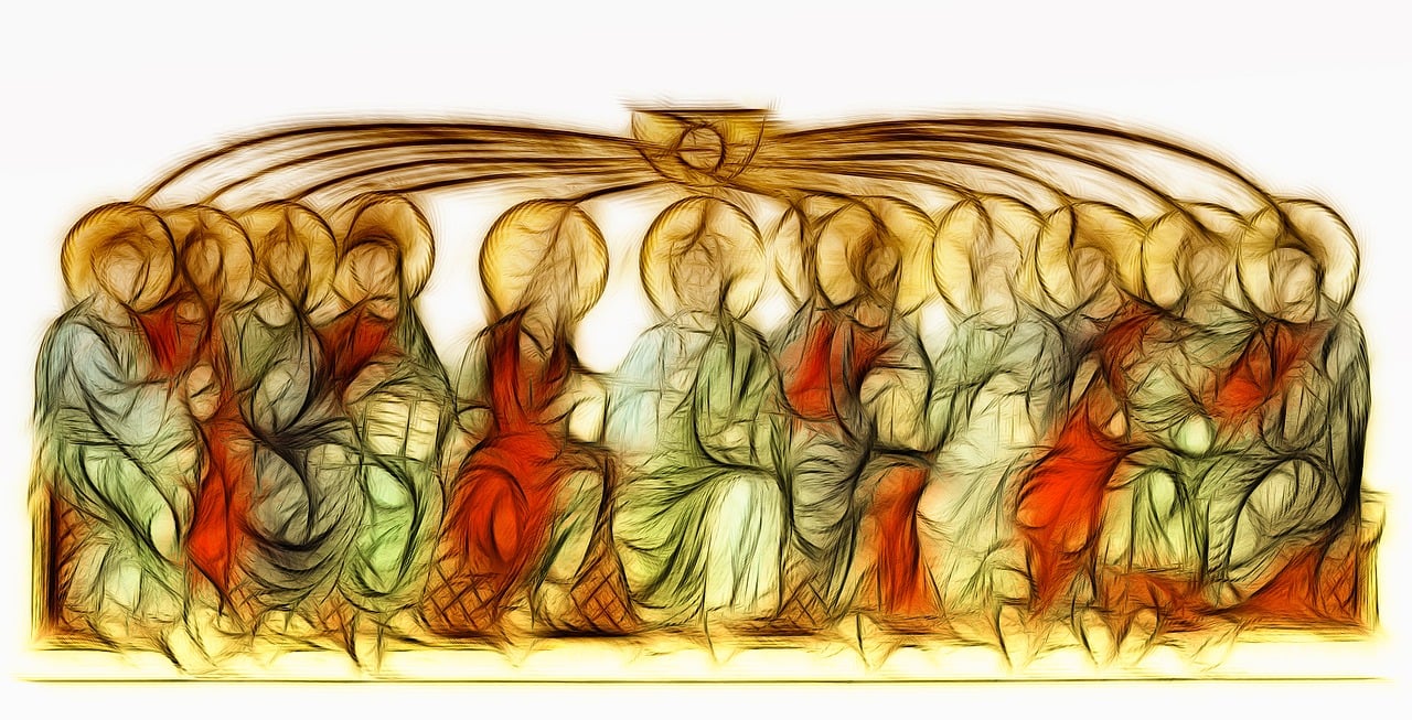 Apostles Receiving Holy Spirit at Pentecost