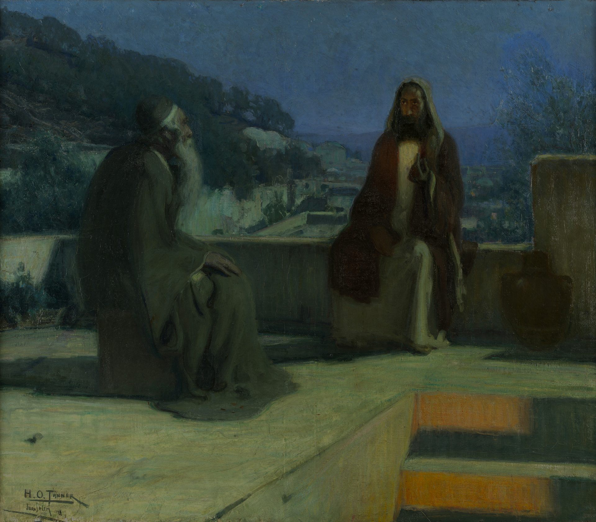Nicodemus Visiting Jesus by Henry Ossawa Tanner