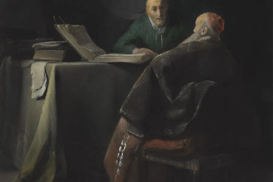 Rembrandt, Two Old Men Disputing