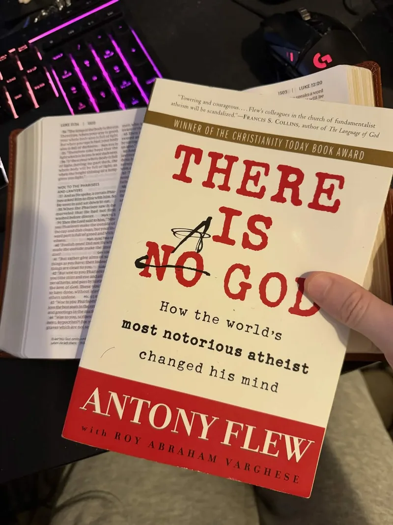 Anthony Flew Book Next to Bible