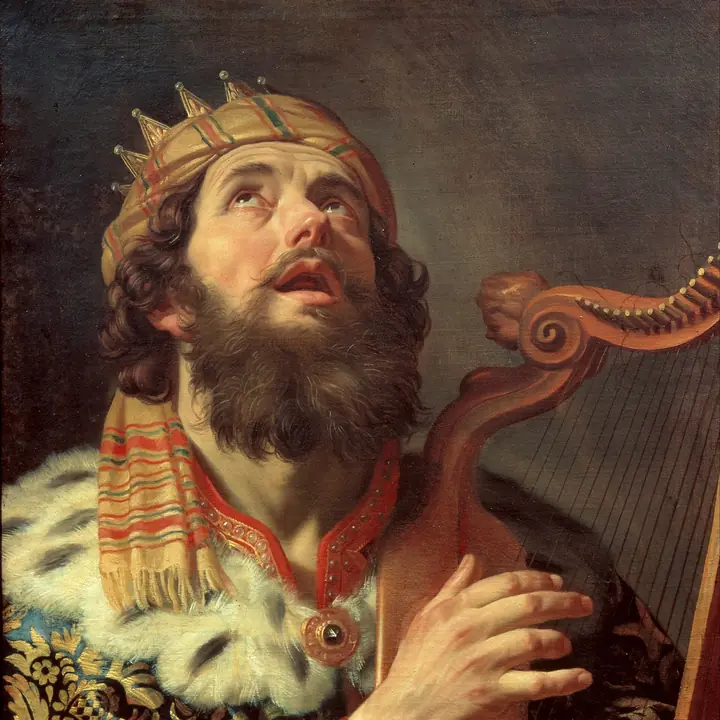 Gerard van Honthorst, King David Playing the Harp